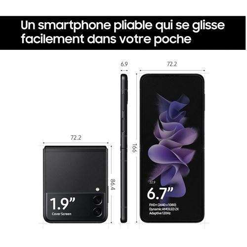 [Adhérents] Smartphone pliable 6.7" Samsung Galaxy Z Flip 3 5G - Full HD+ 120Hz, SnapDragon 888, 8 Go de RAM, 128 Go (+ 50€ de CC)
