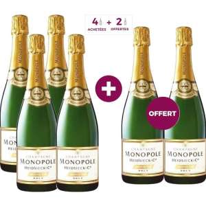 6 Bouteilles de Champagne Heidsieck Monopole Brut - 75cl