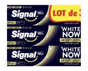 3 Dentifrices Extra Brillance White Now Gold Signal (via 5.08€ sur la carte) -Saint Quentin En Yvelines (78)