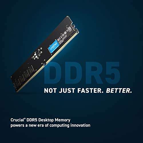 Kit mémoire RAM Crucial CT2K8G48C40U5 - 16 Go (2 x 8Go), DDR5, 4800 MHz, CL40