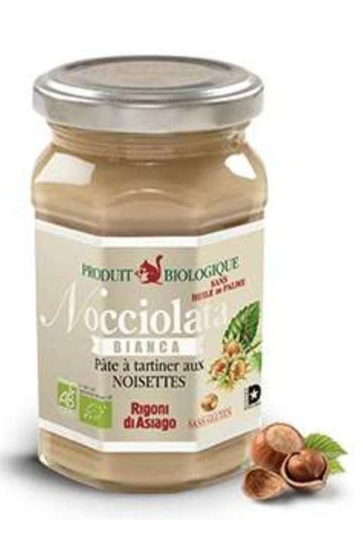Pot de pâte à tartiner aux noisettes Bio Nocciolata Bianca Rigoni di Asiago sans huile de palme (350g)