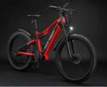 Vélo électrique Halo Knight H03, 1000 W, 48 V 19,2 Ah, pneu 27,5 x 3,0", vitesse max 50 km/h, autonomie max 90 km - Rouge