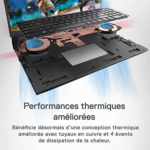 [Prime] PC Portable Gaming 15.6" Dell G15 5520 - Intel Core i5-12500H, 16Go de RAM, SSD 512Go, GeForce RTX 3050 4Go