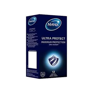 Boite de 12 Préservatifs Manix Ultra Protect - Ultra Résistants, en latex pour une Protection Maximale / Lubrifiés