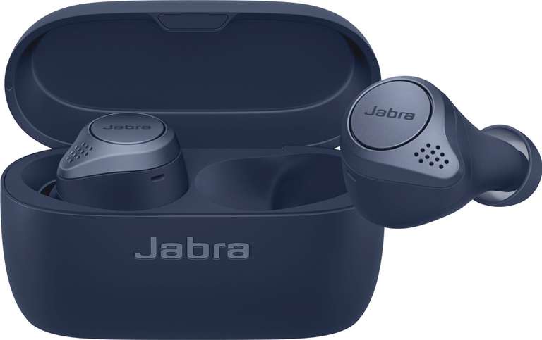 Écouteurs sans fil Jabra Elite Active 75t avec Boîtier de charge - Réduction du bruit active (Bleu)