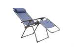Chaise de jardin relax Zero Gravity - Pliable, en acier, coloris Bleu