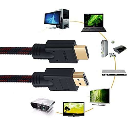 Shuliancable HDMI Cable Audio Return Channel for Fire TVHDTV/Xbox/PS3 3Ft/1M UHD Ethernet FHD 3D Supports 1080p 