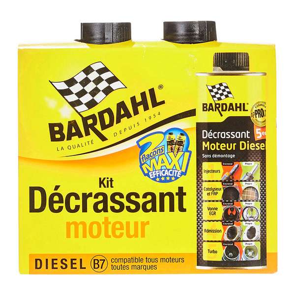 Lot de 2 Décrassants Moteur Bardahl 5 en 1 - Essence ou Diesel, 2x 350ml (via 5.98€ sur la carte fidélité)
