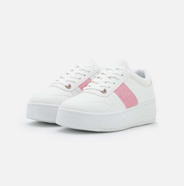 Baskets basses Koi footwear - Eternia striple platform trainers - white/pink