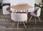 Ensemble Table + 4 chaises encastrables DecoInParis Flen - Beige (Vendeur tiers)