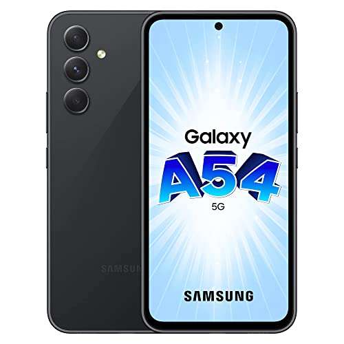 Smartphone 6,4" Samsung Galaxy A54 5G - Dynamic AMOLED, 120 Hz, 8 Go de RAM, 256 Go (via ODR 50€) + Chargeur 25W