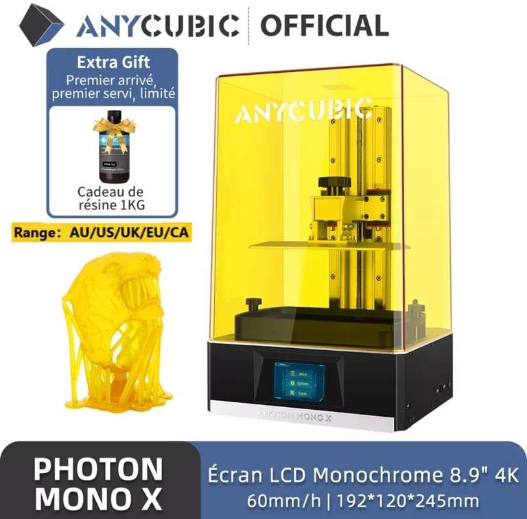 Imprimante 3D Anycubic Photon Mono X