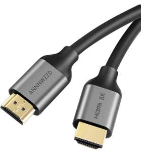 Câble HDMI 2.1 Annnwzzd - 8K 60Hz, 48Gbps - 2M (Vendeur tiers)