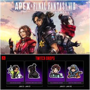 Stickers offerts pendant l'événement Apex Legends x Final Fantasy VII Rebirth sur PS5/PS4, Xbox, Switch, PC (Twitch Drops - Dématérialisé)