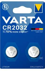 Lot de 2 piles CR2032 Varta (via 0.68 sur carte fidélité)