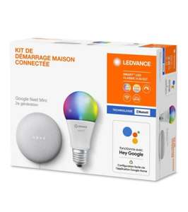 Kit de démarrage Google Nest mini + ampoule LED Smart+ (E27, 8W, 60 couleur changeante) - Saint-Brevin (44)