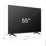 TV 55" Hisense 55E78HQ - QLED, UHD 4K, 2022, Smart TV VIDAA 5.0, HDR Dolby Vision, VA, commandes vocales Alexa/Google Assistant