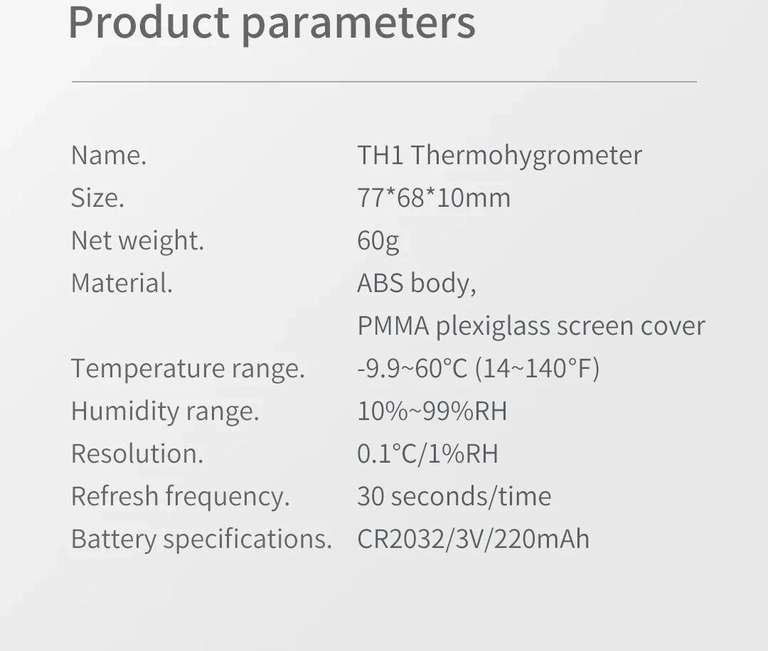 Lot de 2 thermomètres-hygromètres Xiaomi Duka Atuman TH1 - Ecran LCD 2,8", Fonction horloge et calendrier