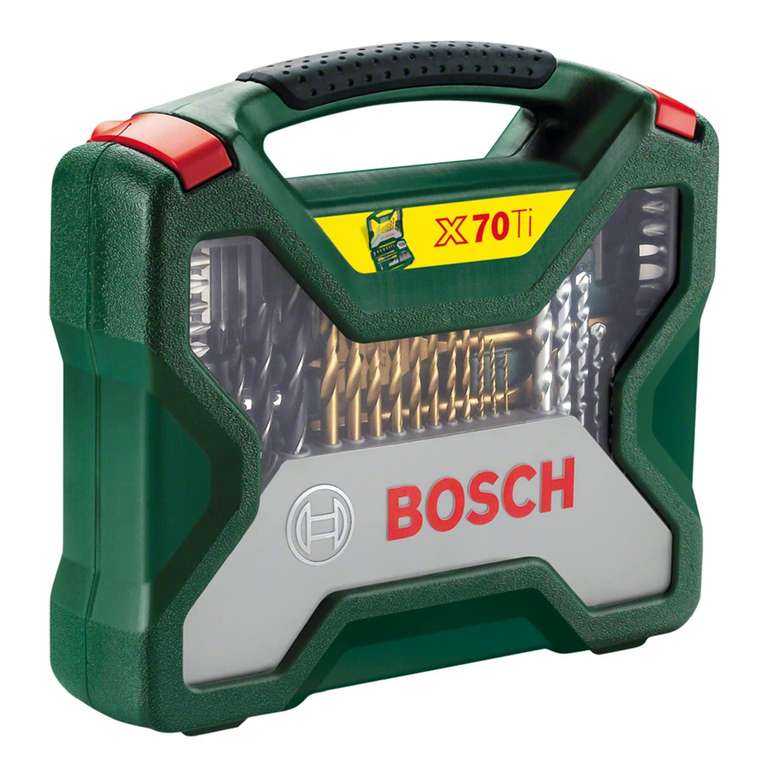 50 Pièces Forets & Tournevis Titanium Bosch - Pour Bois, Pierre, Métal - Mallette X-Line Avec Accessoires