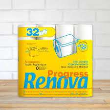 Paquet de 32 rouleaux de papier hygiénique Rénova Progress - (via 7.99€ sur la carte de fidélité)