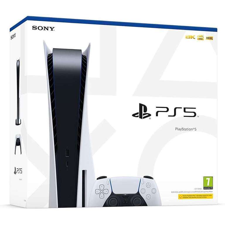Console Sony PlayStation 5 (PS5) - Edition Standard (+ 41.90€ en RP - Carrefour)