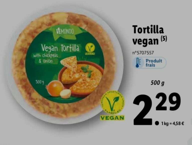 Sélection de produits vegan - Ex : Tortilla (500g)