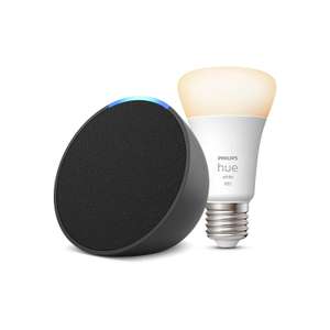 Amazon Echo Pop Anthracite + Philips Hue White ampoule