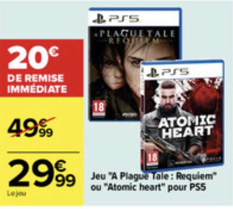 Jeu A Plague Tale : Requiem ou Atomic Heart sur PS5