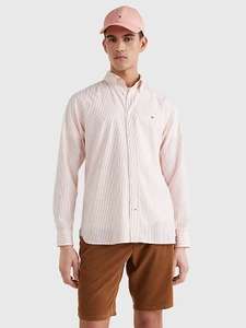 Chemise Homme Coupe Standard à Fines Rayures
