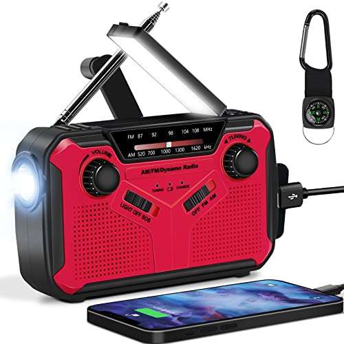 Radio Solaire Portable Aokbon - Radio d'urgence Météo, 2500mAh (via coupon - vendeur tiers)