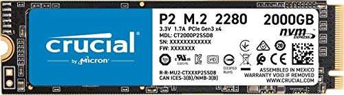 SSD interne M.2 NVMe Crucial P2 CT2000P2SSD8 - 2 To