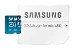 Carte mémoire microSDXC Samsung Evo Select - 256 Go, U3, A2, V30 + Adaptateur SD