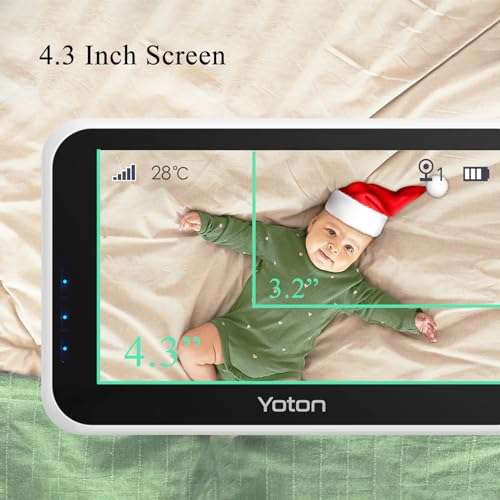 Sans Marque - Yoton Babyphone Vidéo avec Caméra 1080P 360° PTZ, Ecran FHD  4.3 - Vision Nocturne - Transmission sans fil - Berceuses pour Bébé -  Caméra de surveillance connectée - Rue du Commerce