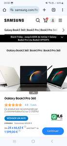PC Portable 16" Samsung Galaxy Book3 Pro 360 - Intel Core i7-1360P, 16Go de RAM, SSD de 512Go, Windows 11 Home, Anthracite