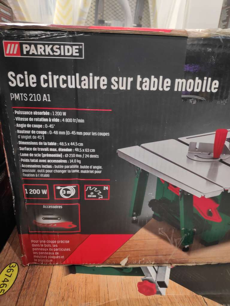 Scie circulaire sur table mobile Parkside PMTS 210 A1 - Trélazé (49)