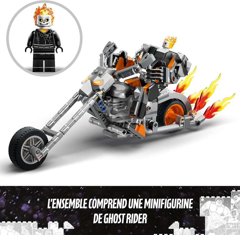 Jeu de construction Lego Marvel Le Robot et la Moto de Ghost Rider (264 pièces, 1 figurine, 76245)