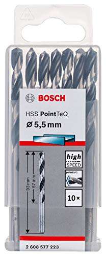 Ensemble de 10 forêts Bosch hélicoïdaux HSS PointTeQ