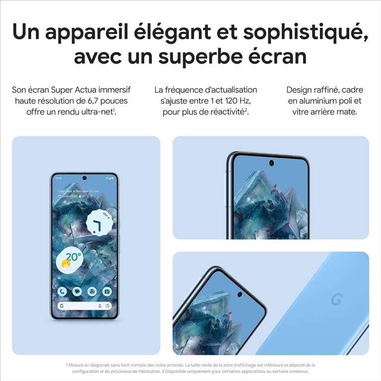 Smartphone 6,7" Google Pixel 8 Pro 128Go 5G - Plusieurs coloris disponibles (Vendeur Tiers, +33,50€ RP)