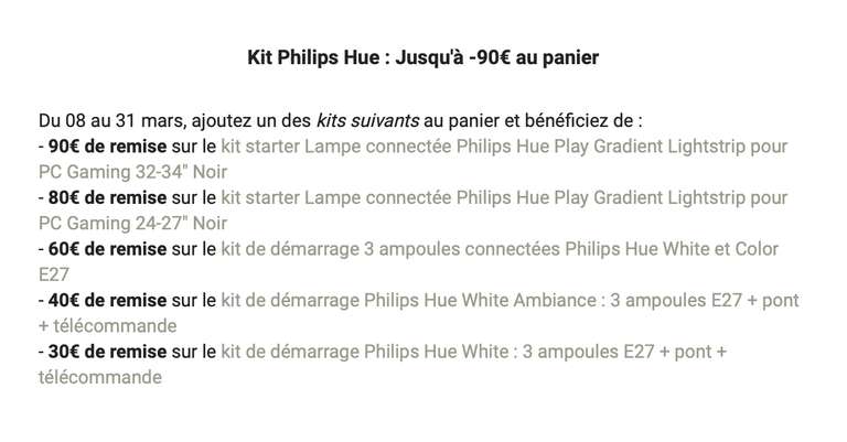 Pack Philips Hue : 3 Ampoules White & Color Ambiance E27 (1100 lm) + Pont de connexion + Télécommande Dimmer Switch