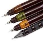 Set 3 stylos feutres rOtring Isograph College (0,20mm, 0,30mm et 0,50mm), Portemine mécanique Tikky (0,5mm) et accessoires