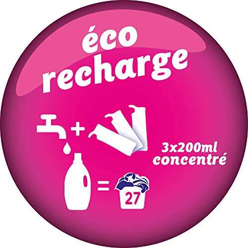 Adoucissant Eco Recharges Soupline Moments Magiques Fraîcheur Éternelle - 3 x 200 ml (via coupon - via abonnement)