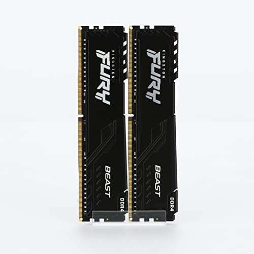 Kit mémoire RAM DDR4 Kingston Fury Beast KF432C16BB1K2/32 - 32 Go (2x 16 Go), 3200 MHz, CL16