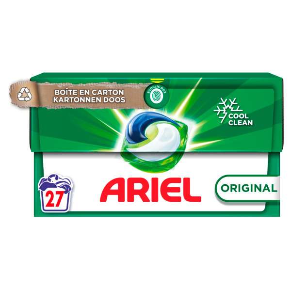 Paquet de lessive Ariel Pods - 27 capsules (Via 9,92€ sur Carte Fidélité et ODR/BDR 3€)