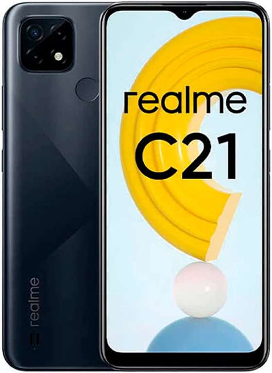 Smartphone 6.5" Realme C21 - HD+, Helio G35, RAM 4 Go, 64 Go, 13+2+2 MP, 5000 mAh, Noir ou Bleu (+ 9€ en RP)
