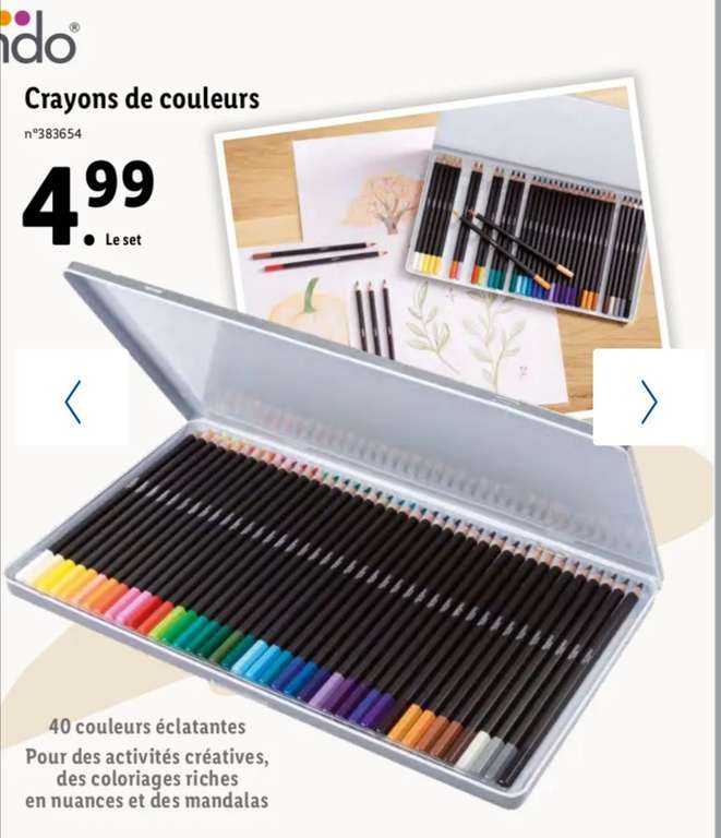 Boîte de 40 crayons de couleurs Crelando