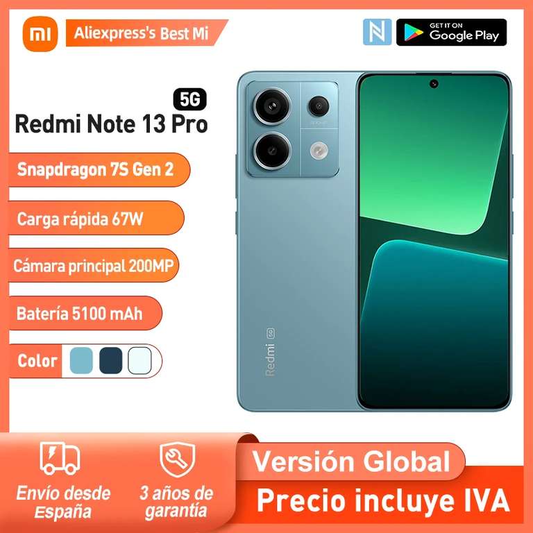 Smartphone 6.67" Xiaomi Redmi Note 13 Pro 5G Version Global - 128 Go