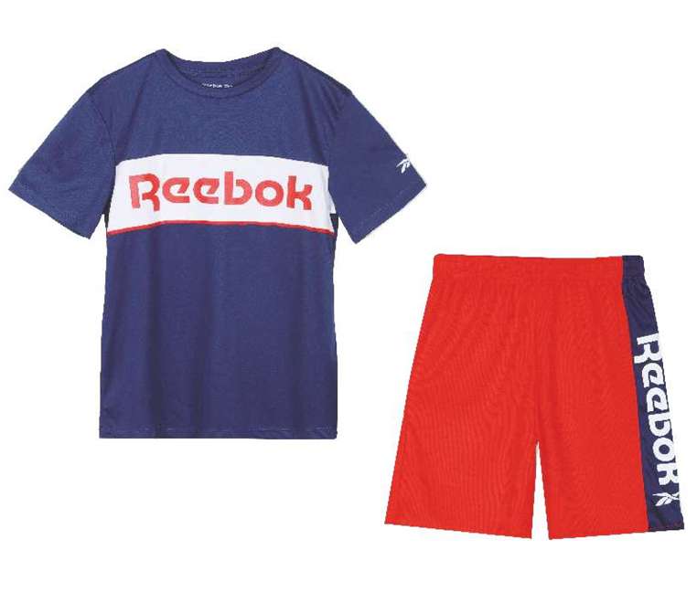 [22/02] Ensemble T-Shirt + Short Reebok Enfant - Bleu et rouge (plusieurs modèles et tailles selon arrivages)