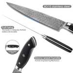 Couteau de chef ; Couteau à découper avec manche en bois de Pakka Lame 20cm (via coupon - vendeur tiers)