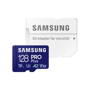 Carte Mémoire Micro SDXC Samsung Pro Plus - 128Go, UHS-I U3, Full HD & 4K UHD, 180 MB/s Read, 130 MB/s avec adaptateur SD