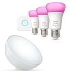Pack Philips Hue : 3 Ampoules White & Color Ambiance E27 (1100 lm) + Pont de connexion + Lampe Go V2